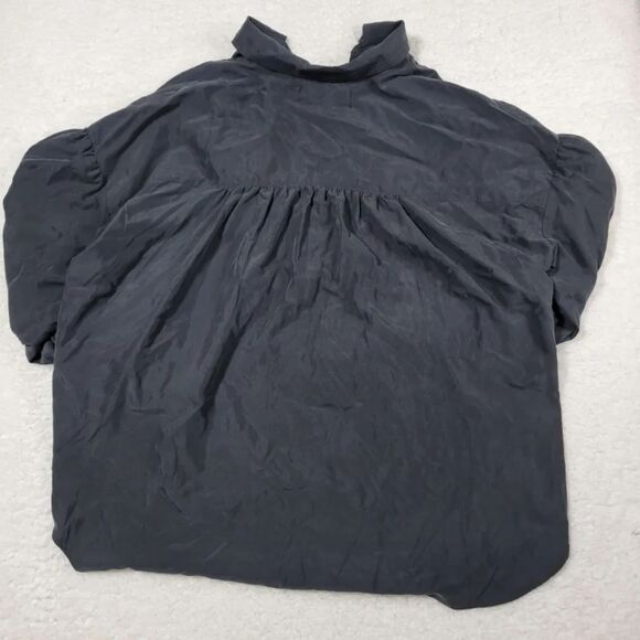 WE THE FREE Women's Medium Black Long Sleeve Collared Blouse - Picture 8 of 10